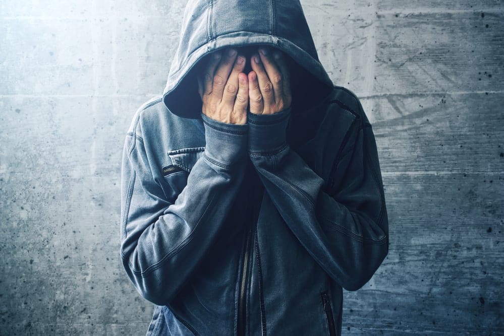 man with anxiety and drug addiction problem