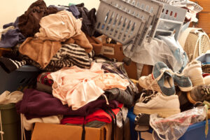 Severe clutter from compulsive hoarding behavior
