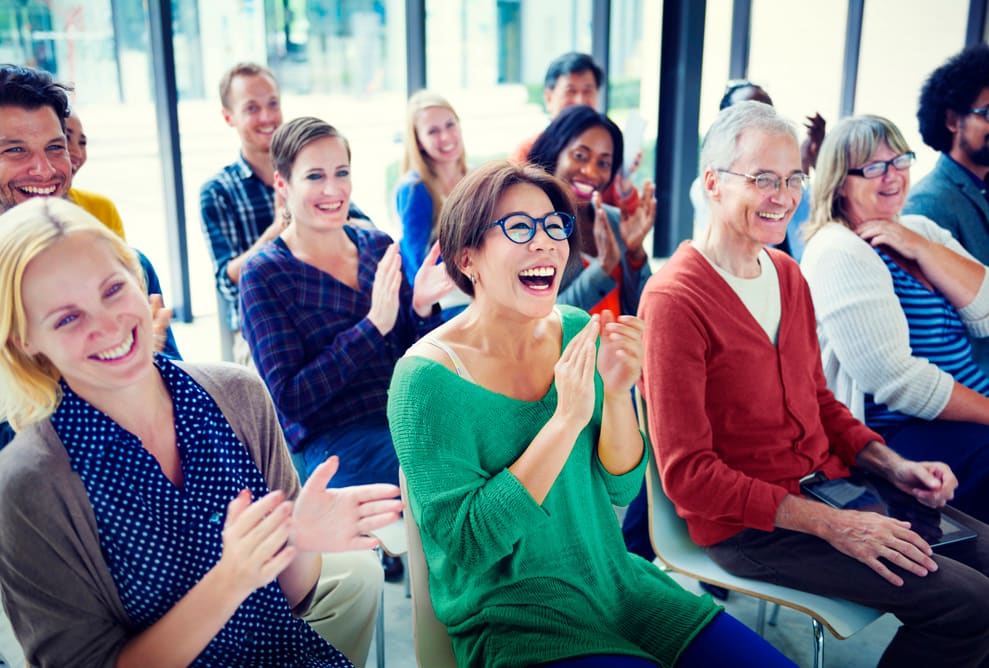 Group of happy People enjoying each other company 