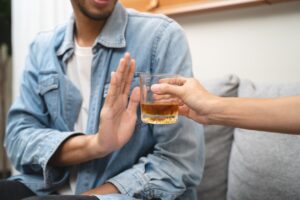 Person refuse to drink alcohol