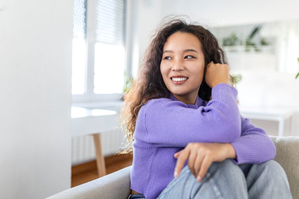 Person finding support and renewed clarity while living substance-free in recovery