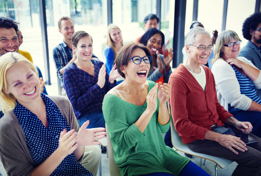 Group of happy People enjoying each other company 