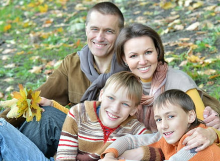 Phot of a Family in a park